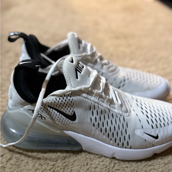 Nike Air Max 270 White and Black Sneakers - Picture 6 of 11